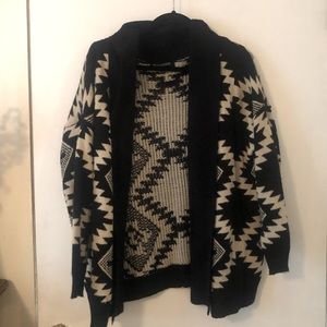 Black and ivory cardigan